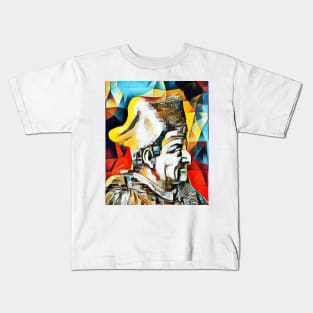 Lorenzo Valla Abstract Portrait | Lorenzo Valla Artwork 2 Kids T-Shirt